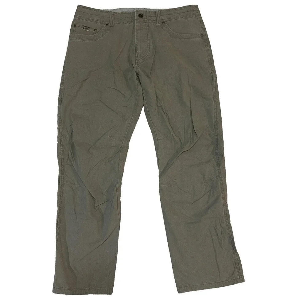 Kuhl Revolvr Pants Mens 36x32 Olive Grey Vintage Patina Dye Stretch Outdoor